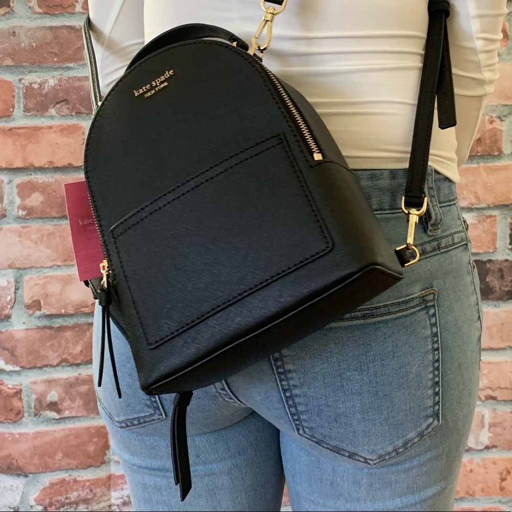 Kate spade MINI convertible backpack Crossbody BLK - Picture 5 of 8